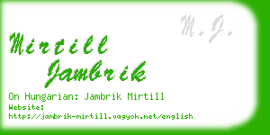 mirtill jambrik business card
